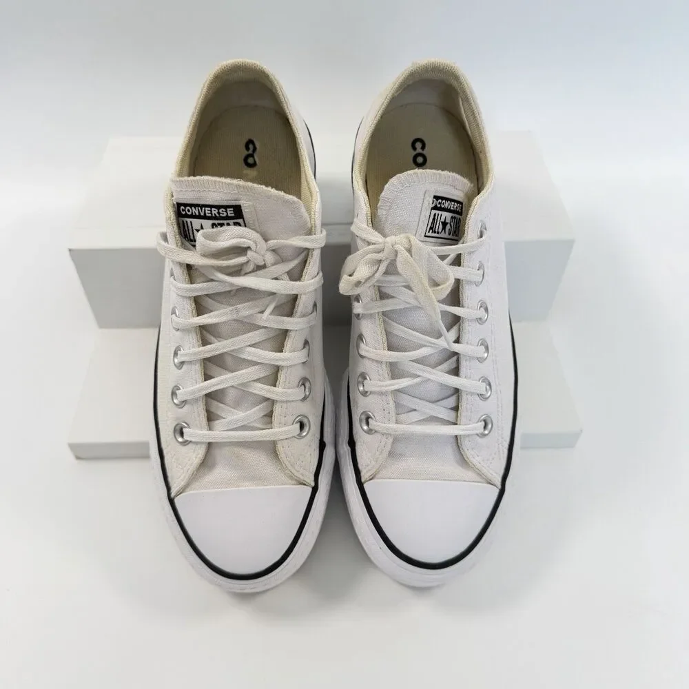 Converse Chuck Taylor All Star Lift Platform Low Sneakers Womens White Size 7 - Picture 5 of 10